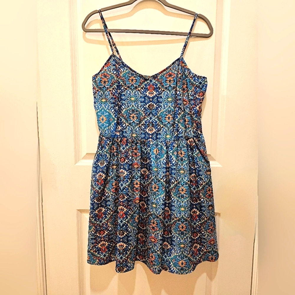 Xhilaration Dress Mini XL Blue Green